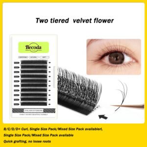 Two tiered velvet flower